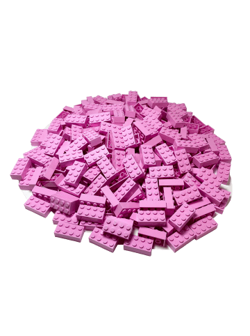 LEGO 2x4 Hochsteine 3001 100x Teile - ab 3 Jahren in pink
