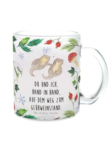 Mr. & Mrs. Panda Teeglas Otter Glühweinstand mit Spruch in Transparent