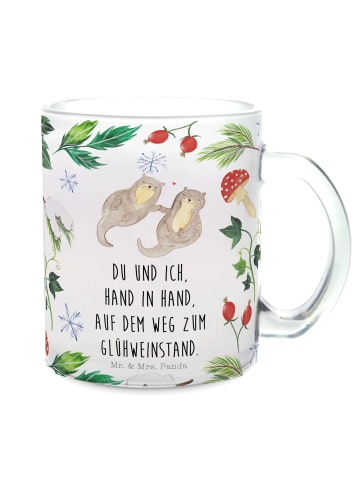 Mr. & Mrs. Panda Teetasse Otter Glühweinstand mit Spruch in Transparent