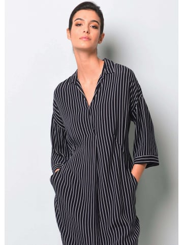 Alba Moda Kleid mit V-Ausschnitt in marine