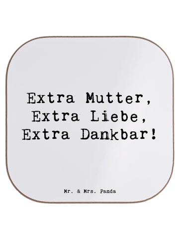 Mr. & Mrs. Panda Untersetzer Bonusmutter Extra Liebe mit Spruch in Weiß
