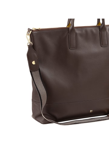 DuDu Judith Shopper Tasche Leder 41 cm in coffee brown