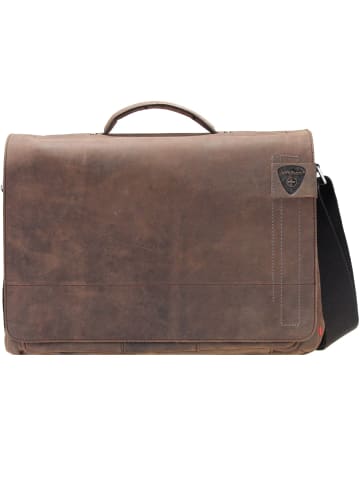 Strellson Richmond Messenger Leder 40 cm Laptopfach in dark brown