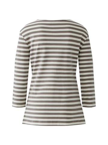 Oui T-Shirt SOLEILA in white brown