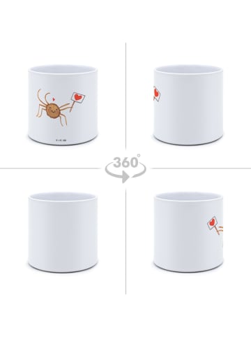 Mr. & Mrs. Panda Blumentopf Groß Spinne Agathe Motivation ohne S... in Weiß