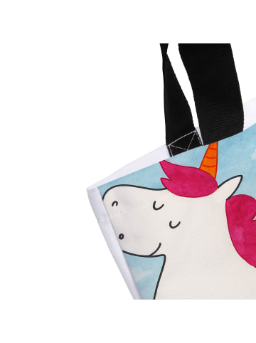 Mr. & Mrs. Panda Tote Bag Einhorn Koffer Design mit Spruch in Weiß