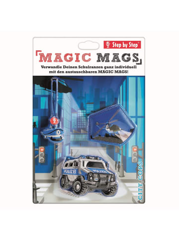 Step by Step MAGIC MAGS Police Truck Diego Applikationen in blau