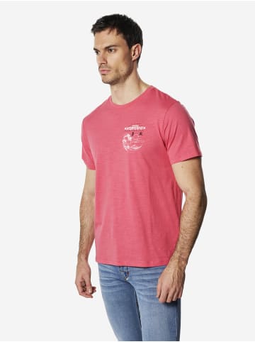 KOROSHI Crew t-shirt baumwolle druck-emb in pink