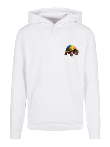 F4NT4STIC Basic Hoodie Rainbow Turtle HOODIE UNISEX in weiß