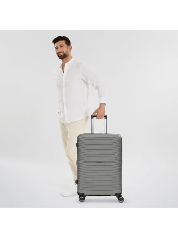 Stratic Shine 4 Rollen Trolley 65 cm mit Dehnfalte in grey