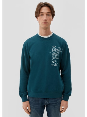 s.Oliver Sweatshirt in 69D1_dunkles türkis