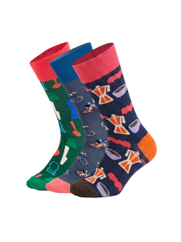 DillySocks Socken Urban Essentials in Orange,Dunkelblau,Dunkelgrün,Blau