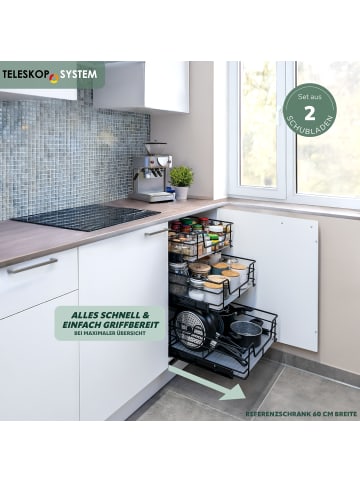 bremermann Teleskopschubladen ca. 40,5-42 x 14 x 44 cm (B/H/T)