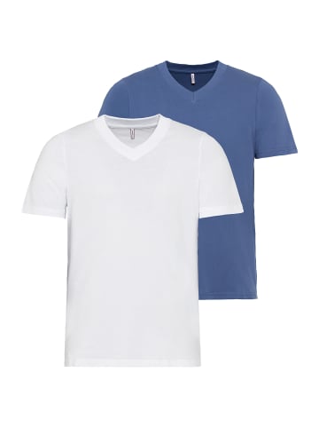 Kangaroos T-Shirt in blau / weiß