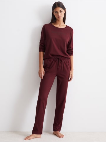 Marc O'Polo Pyjamahose Mix & Match Cotton in deep ruby