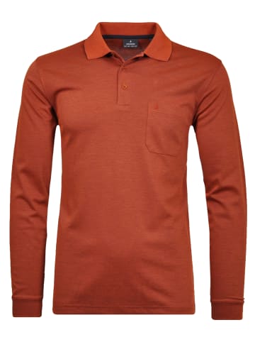 Ragman Poloshirt Langarm in Terra