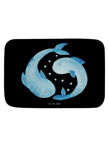 Mr. & Mrs. Panda badezimmermatte Sternzeichen Fische ohne Spruch in Schwarz
