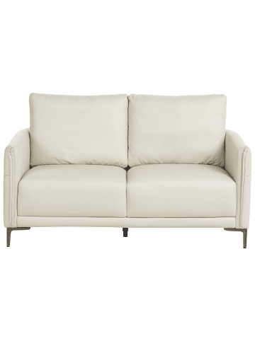 Beliani 2-Sitzer Sofa CILENS in Beige/Silber - (W) 152 x (H) 93 x (L) 83 cm