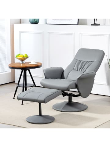 HOMCOM Relaxsessel-81L x 76B x 101H cm-Hellgrau