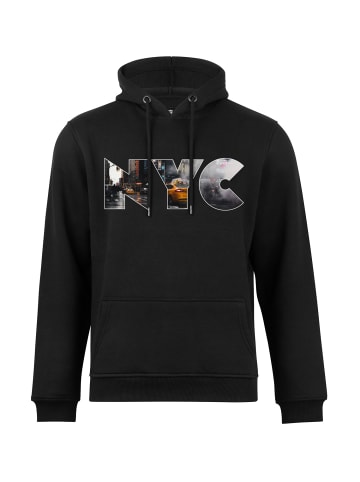 Cotton Prime® Skyline Hoodie "New York" - Weltenbummler Kollektion in Schwarz