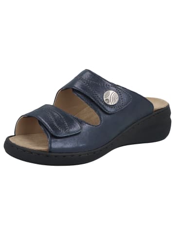 Solidus Damen Pantoletten Spezial - Weite H in Blau
