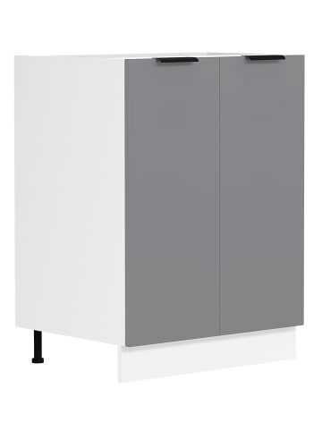 VCM  Küchenschrank 60 cm Unterschrank Drehtüren Fasola in Weiß / Anthrazit