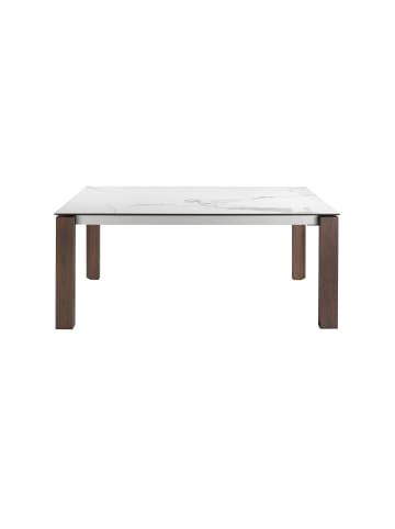 Angel Cerdá Ausziehbarer Esstisch 1095 in Weiß/Walnuss – (B)180 x (T)90 x (H)75 cm