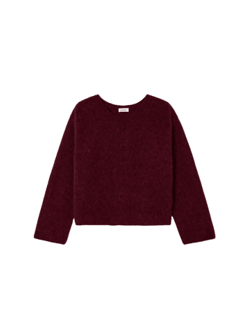 American Vintage Boxy Pullover mit Rundhals in Grenat Chine