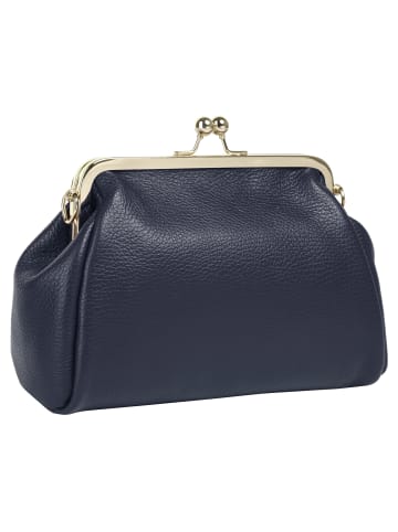Cluty Abendtasche echt Leder in blau