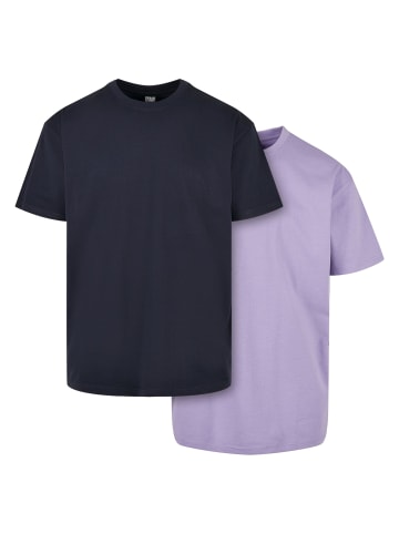 Urban Classics T-Shirts in midnightnavy+lavender