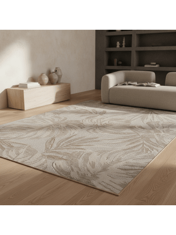 KADIMA DESIGN Outdoorteppich Boho Wetterfest UV-beständig Waschbar in Beige