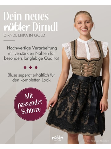 Nübler Mini Dirndl Erika in Gold