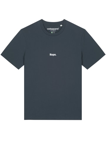 wat? Apparel T-Shirt Nope in India Ink Grey