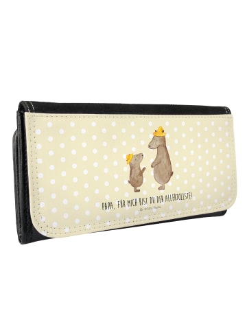 Mr. & Mrs. Panda Damen Portemonnaie Bären mit Hut mit Spruch in Gelb Pastell