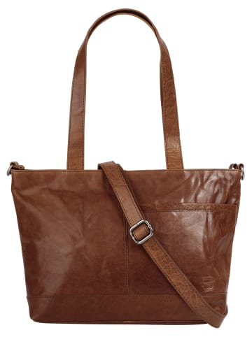 SPIKES & SPARROW Shopper echt Leder in cognac