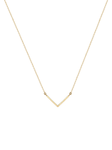 Elli Halskette 925 Sterling Silber Dreieck, Geo, V-Kette in Gold