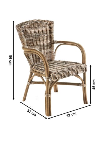 kobolo Rattansessel YORK25 in Grau