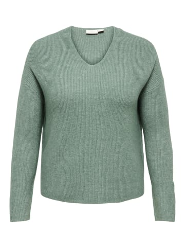 ONLY Carmakoma Strickpullover in Laurel Wreath