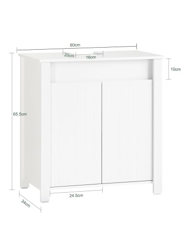 SoBuy Unterschrank in Reinweiß - (W) 34 x (H) 65.5 x (L) 60 cm