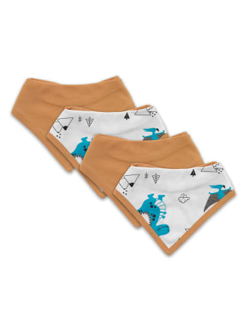 Schlummersack Bandana / Halstuch aus Bio-Baumwolle 4er-Pack in Hellblau