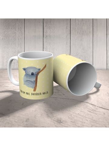 Mr. & Mrs. Panda Kindertasse Koalabär mit Spruch in Gelb Pastell