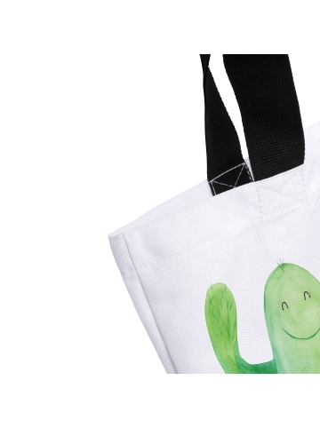 Mr. & Mrs. Panda Tote Bag Kaktus Happy mit Spruch in Weiß