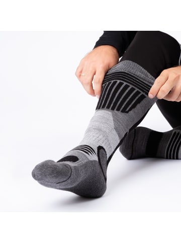 Occulto 2er Pack Skisocken Felix in Grau-Blau