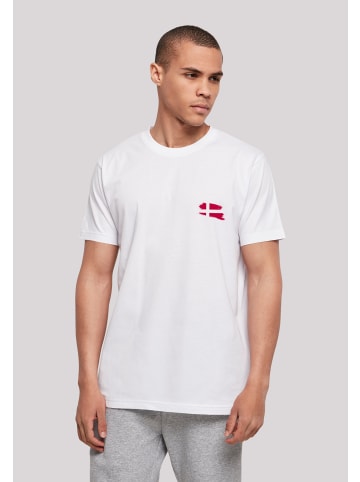 F4NT4STIC T-Shirt Dänemark Flagge Denmark in weiß
