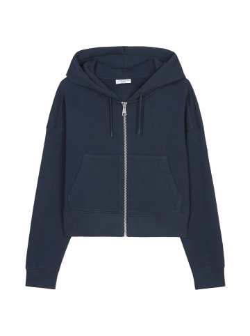 Marc O'Polo DENIM Kapuzen-Sweatjacke loose cropped in navy teal