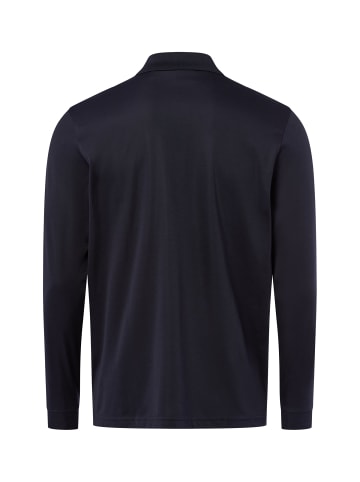 Ragman Langarm-Poloshirt - bügelleicht in marine - 0016