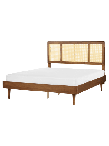Beliani Doppelbett AURAY in Braun - (W) 165 x (H) 119 x (L) 204 cm