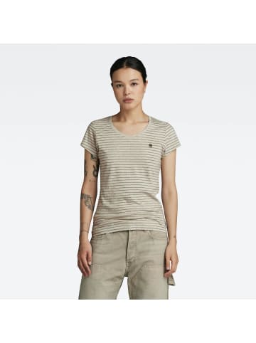 G-Star Raw T-Shirt in milk htr-shamrock stripe