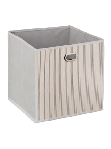 relaxdays 2 x Aufbewahrungskorb in Weiß - (B)31 x (H)31 x (T)31 cm