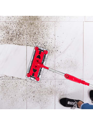 relaxdays Akkubesen in Rot/Silber- (B)29,5 x (H)126 x (T)14,5 cm